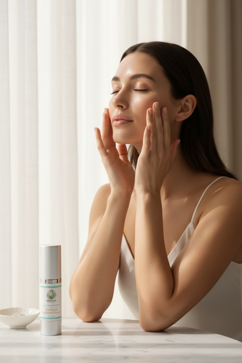Cloudweave Hydration Essence morning ritual application by The Aurelian House
